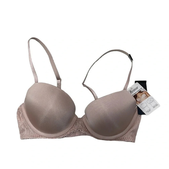 Paramour Loulou Bra Women's 34C Blush Pink NWT Multi-Way Push Up Underwire - Picture 2 of 12